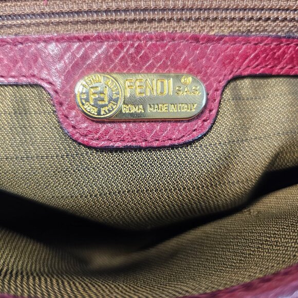 Fendi Vintage Two Way Deep Burgundy Leather - Slider Strap Includes COA 1970s - Picture 11 of 16
